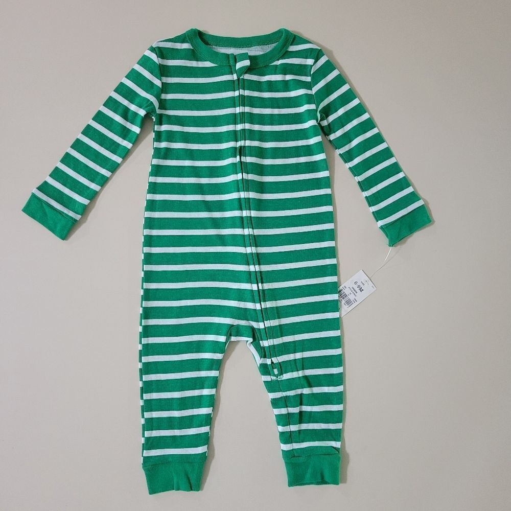 Target Green Striped Kids One Piece Sleeper